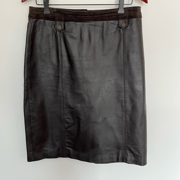 RTG Leather Black Leather Skirt size 11 - Picture 2 of 7